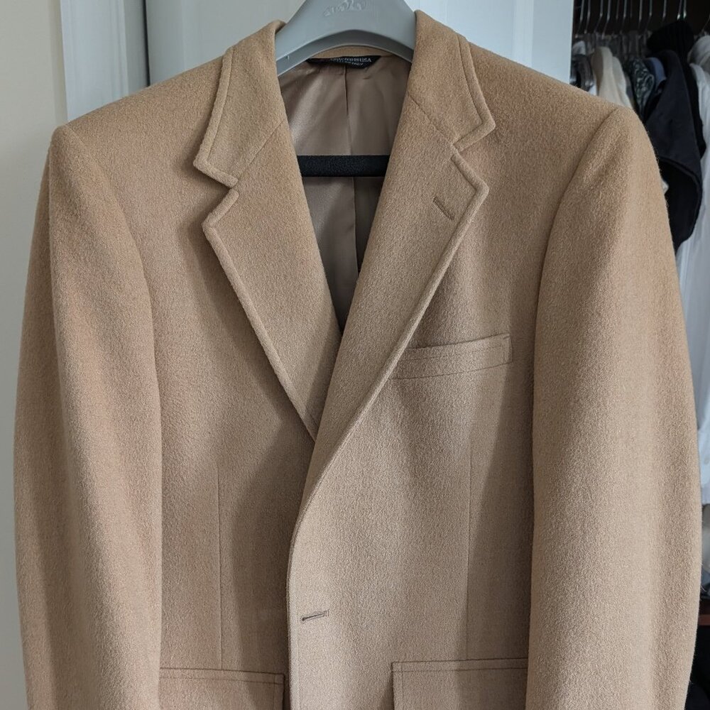 NWT Camel Hair Blazer Sport Coat Jacket Patch Pockets Made in USA 43R